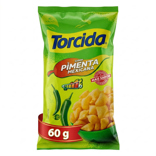 Torcida Brazilian Wheat Snacks - Pimenta Mexicana/Mexican Pepper (60g)